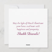 ハッピーディワリディヤマンダラフェスティバルオブライト シーズンカード (裏面)