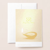 ハッピーディワリディヤ – ホイルグリーティングカード 箔カード (裏面封筒付き)