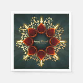 ハッピーディワリナプキンス スタンダードカクテルナプキン