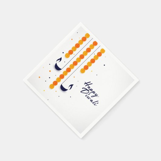 ハッピーディワリナプキンス スタンダードカクテルナプキン (角)