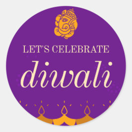 ハッピーディワリパーティー ラウンドシール