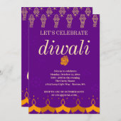 ハッピーディワリパーティー 招待状 (正面/裏面)