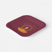 ハッピーディワリヒンズーフェスティバルオブライツお祝い ペーパープレート (傾斜あり)