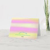 ハッピーディワリヒンディウォーターカラーイエローピンクアクア カード (裏面)