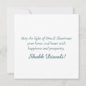 ハッピーディワリピーコックディヤフェスティバルオブライトブルー シーズンカード (裏面)