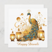 ハッピーディワリピーコックランタンフェスティバルオブライト シーズンカード (正面/裏面)