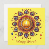 ハッピーディワリファイアワークディヤフェスティバルオブライト シーズンカード (正面/裏面)