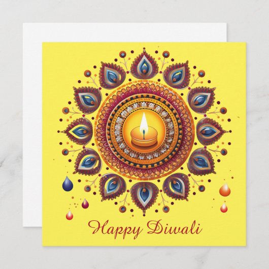 ハッピーディワリファイアワークディヤフェスティバルオブライト シーズンカード (正面/裏面)