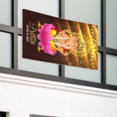 ハッピーディワリフェスティバルオブライツウィズガネーシュ 横断幕 (ビルの外側)