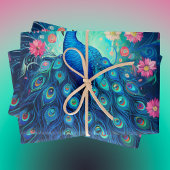 ハッピーディワリフェスティバルオブライツピーコック ラッピングペーパーシート