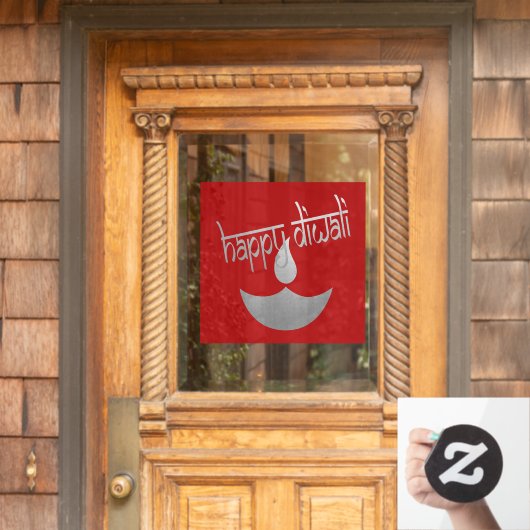 ハッピーディワリフェスティバルオブライト ウィンドウサイン (ホームデコレーション)