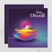 ハッピーディワリブラシストロークディーヤフェスティバルの光 シーズンカード (正面/裏面)