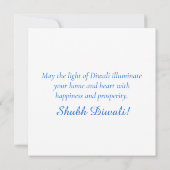 ハッピーディワリブルーホワイトマンダラフェスティバルオブライト シーズンカード (裏面)