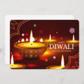 ハッピーディワリホリデーカード シーズンカード (正面/裏面)