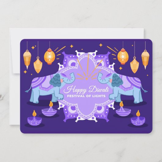 ハッピーディワリホリデーカード シーズンカード (正面)