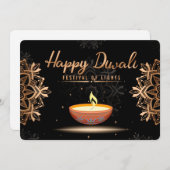 ハッピーディワリホリデーカード シーズンカード (正面/裏面)