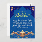 ハッピーディワリポストカード ポストカード (正面/裏面)