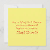 ハッピーディワリマンダラディヤフェスティバルオブライトイエロー シーズンカード (裏面)