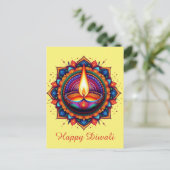 ハッピーディワリマンダラディヤフェスティバルオブライトイエロー シーズンポストカード (スタンド正面)