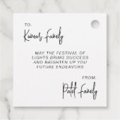 ハッピーディワリミニマリストスクエアラベル フェイバータグ (裏面)