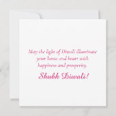 ハッピーディワリ女神ラクシュミフェスティバルオブライト シーズンカード (裏面)