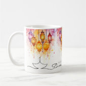 ハッピーディワリ水彩灯 コーヒーマグカップ (左)