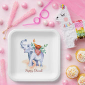 ハッピーディワリ紙プレート ペーパープレート (パーティー)