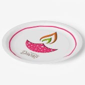 ハッピーディワリ紙プレート ペーパープレート (アングル)