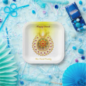 ハッピーディワリ紙プレート ペーパープレート (パーティー)