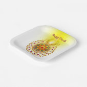 ハッピーディワリ紙プレート ペーパープレート (傾斜あり)