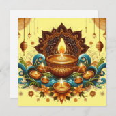 ハッピーディワリ金ゴールドディヤフェスティバルオブライトブルー シーズンカード (正面/裏面)