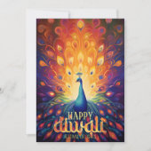 ハッピーディワリ鮮やかピーコックフェスティバルオブライツ 招待状 (正面)