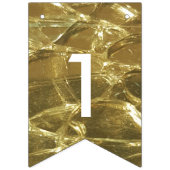 ハッピーディワリ2017金ゴールドホワイトグリッターライトパーティー バンティングフラッグ (第3の旗)