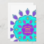 ハッピーディワリ2022パープルピンクブルーグリッターラグーリ シーズンカード (正面/裏面)