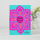 ハッピーディワリ2022ピンクターコイズブルーランゴリ シーズンカード (スタンド正面)