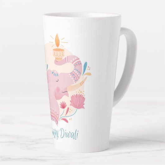 ハッピーディワリ カフェラテマグ (右アングル)