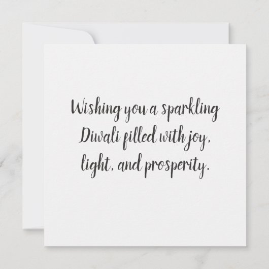 ハッピーディワリ カード (裏面)