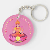 ハッピーディワリ – ディープアラビラクシュミ女神1 キーホルダー (裏面)