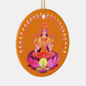 ハッピーディワリ – ディープアラビラクシュミ女神1 セラミックオーナメント (右)