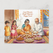 ハッピーディワリ ポストカード (正面)