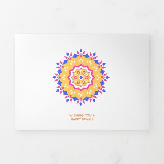 ハッピーディワリ 三つ折りクリスマスカード (カバー)