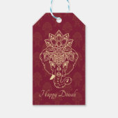 ハッピーディワリ。文字カスタムギフトラベル ギフトタグ (正面)