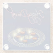 ハッピーディワリGanesha Rangoli - Glass Coaster ガラスコースター (裏面)
