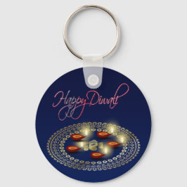 ハッピーディワリGanesha Rangoli - Keychain キーホルダー