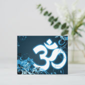 ハッピーディワリhi fi om glow ポストカード (スタンド正面)