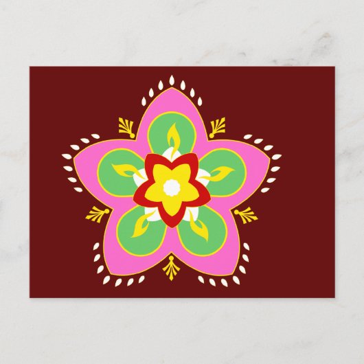 ハッピーディワリrangoli ポストカード (正面)