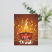 ハッピーディ白熱［赤熱］光を放つワリレッドディヤフェスティバルオブライト シーズンポストカード (スタンド正面)