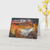 ハッピーデイカエル – ルックイングッド カード (黄色い花)