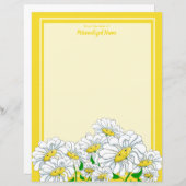 ハッピーデイジーイエローイエロー無線紙シート (正面/裏面)