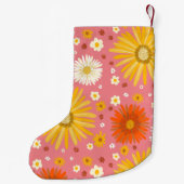 ハッピーデイジーパターカスタムン スモールクリスマスストッキング (裏面)